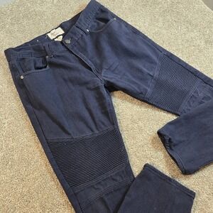 PJ Mark Taper Jeans 38/34 Mens Dark Wash Moto